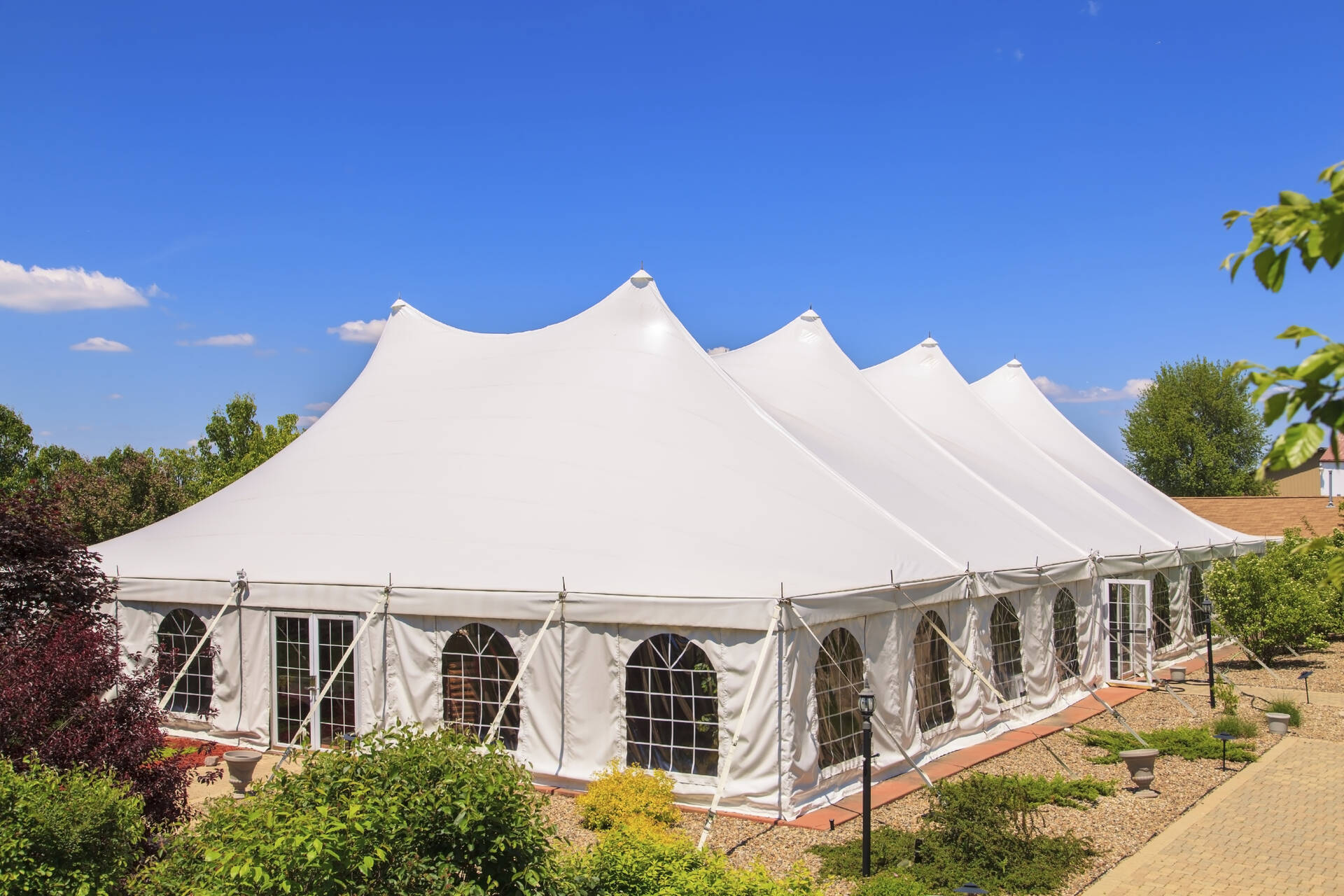 carpa de lona para protección solar